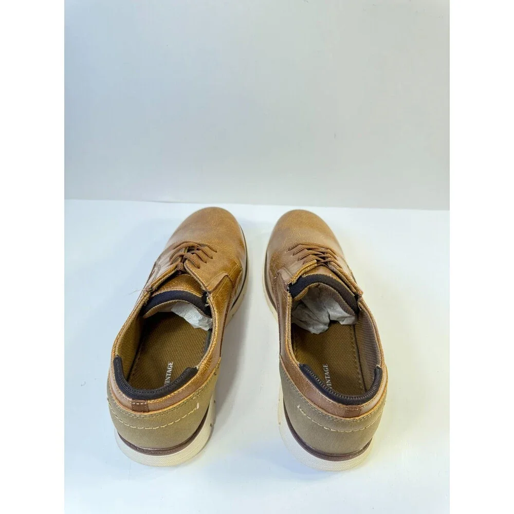 Crown Vintage Mens Dress Shoes Brown Leather US 6 Wide